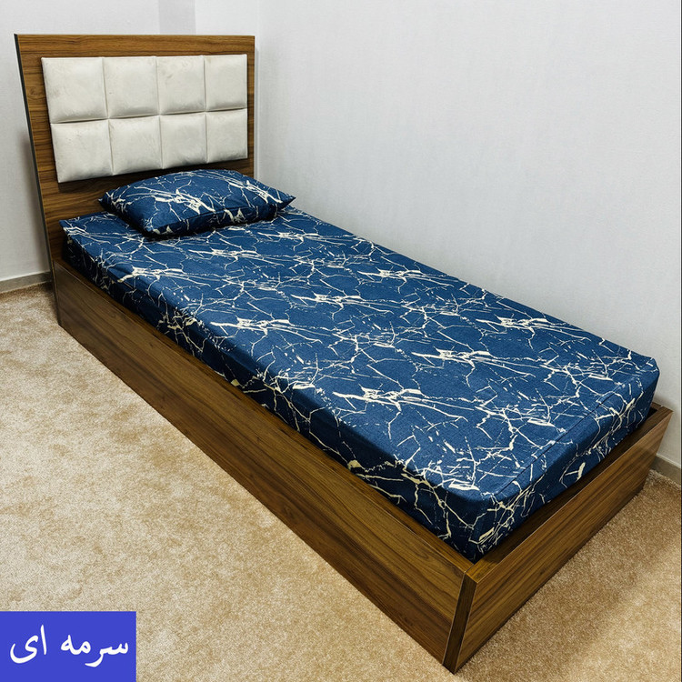 سرویس ملحفه ناتوسا مدل ماربل کد 120 یک نفره دو تکه