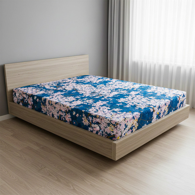 ملحفه آدنو مدل شکوفه کد CH60 دونفره سایز 140x200 سانتی متر
