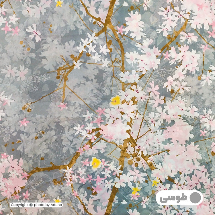 ملحفه آدنو مدل شکوفه کد CH60 دونفره سایز 140x200 سانتی متر