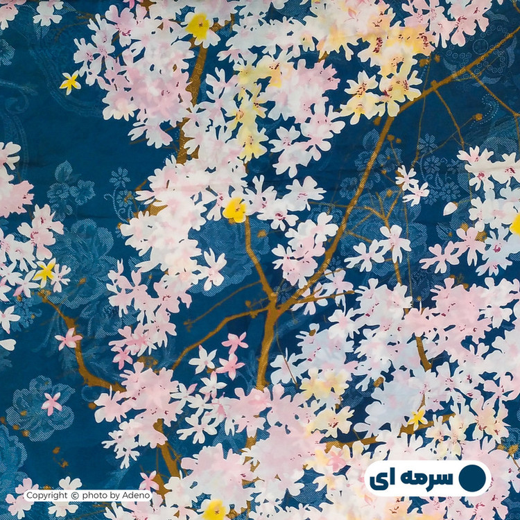 ملحفه آدنو مدل شکوفه کد CH60 دونفره سایز 140x200 سانتی متر