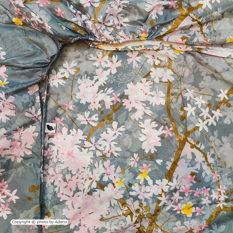 ملحفه آدنو مدل شکوفه کد CH60 دونفره سایز 140x200 سانتی متر