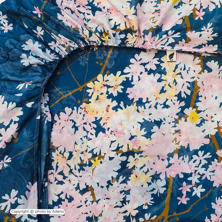 ملحفه آدنو مدل شکوفه کد CH60 دونفره سایز 140x200 سانتی متر