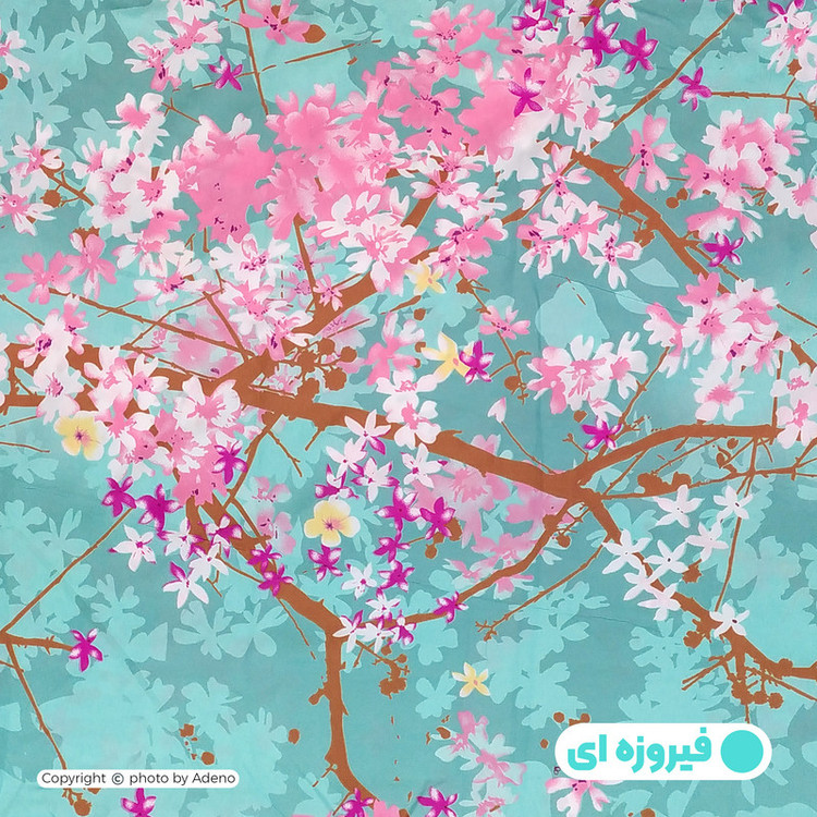 ملحفه آدنو مدل شکوفه کد CH60 دونفره سایز 140x200 سانتی متر