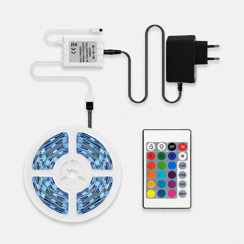 ریسه ال ای دی مدل RGB-remote طول 5 متر