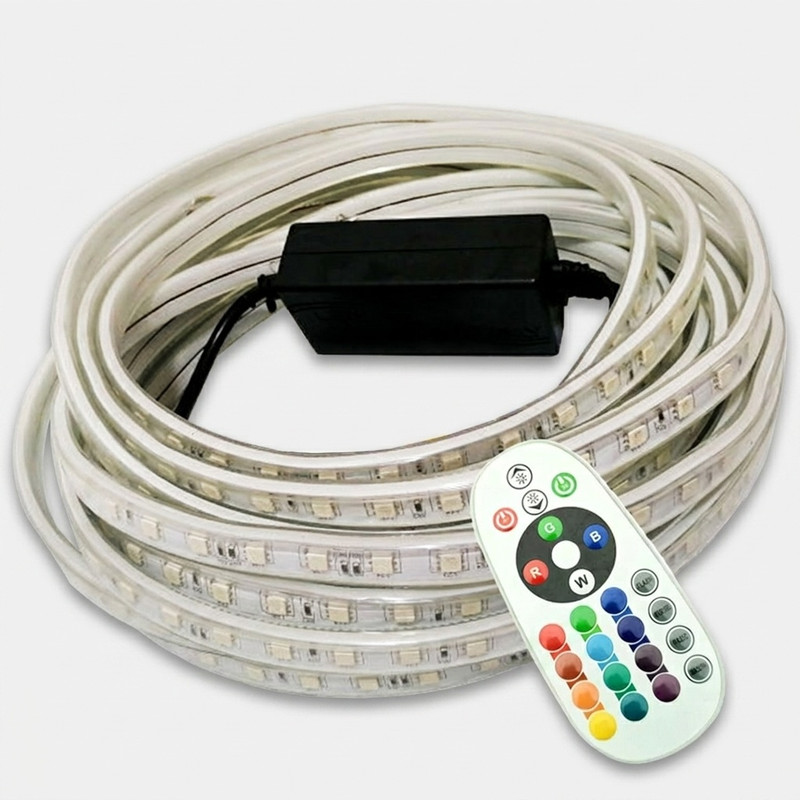 ریسه ال ای دی مدل شلنگی RGB طول 2 متر به همراه ریموت