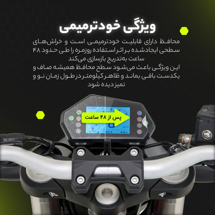 برچسب محافظ صفحه کیلومتر موتور سیکلت مولتی نانو مدل X-S1T مناسب برای زونتس Z2 200 Z2