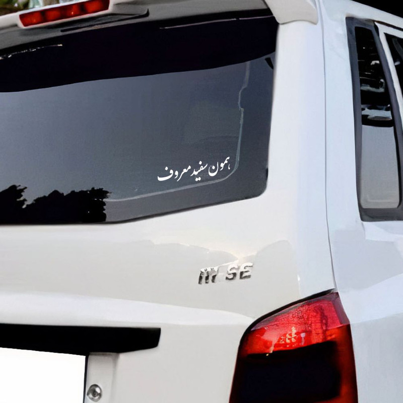 برچسب بدنه خودرو طرح همون سفید معروف کد MT-W446