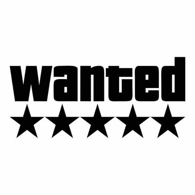 برچسب بدنه خودرو طرح تحت تعقیب WANTED کد MT-B457