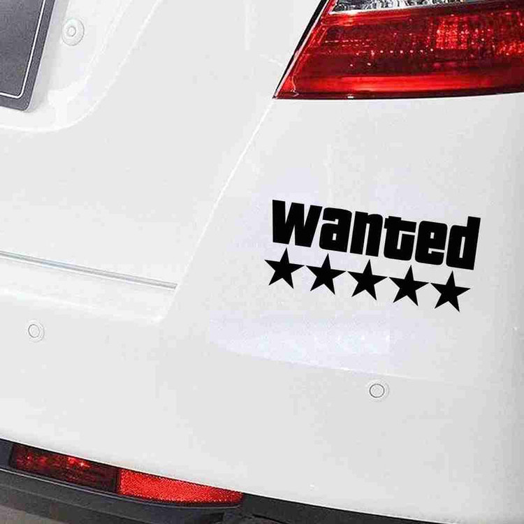 برچسب بدنه خودرو طرح تحت تعقیب WANTED کد MT-B457