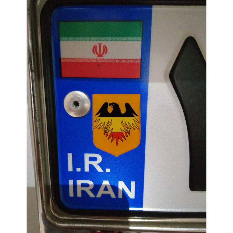 برچسب ژله ای خودرو مدل پلاک خودرو طرح عقاب کد yell بسته دو عددی