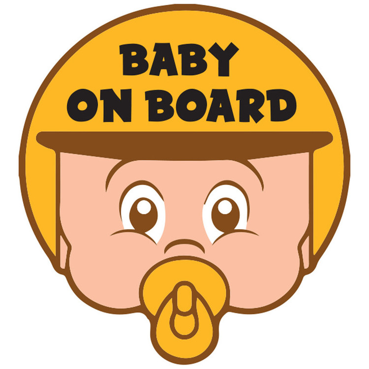برچسب بدنه خودرو طرح Baby on Board مدل B-04