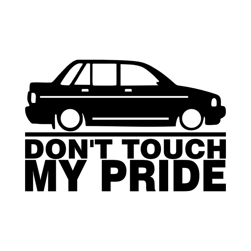 برچسب بدنه خودرو طرح Dont Touch My Pride کد MT-B404 مناسب برای ماشین پراید