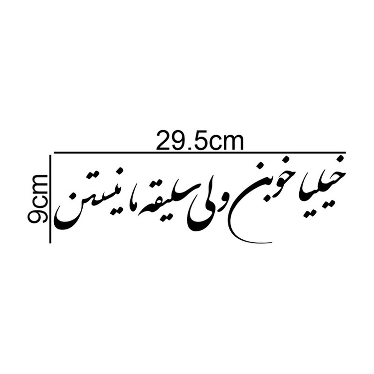 برچسب بدنه خودرو طرح خیلیا خوبن ولی سلیقه ما نیستن کد MT-B169