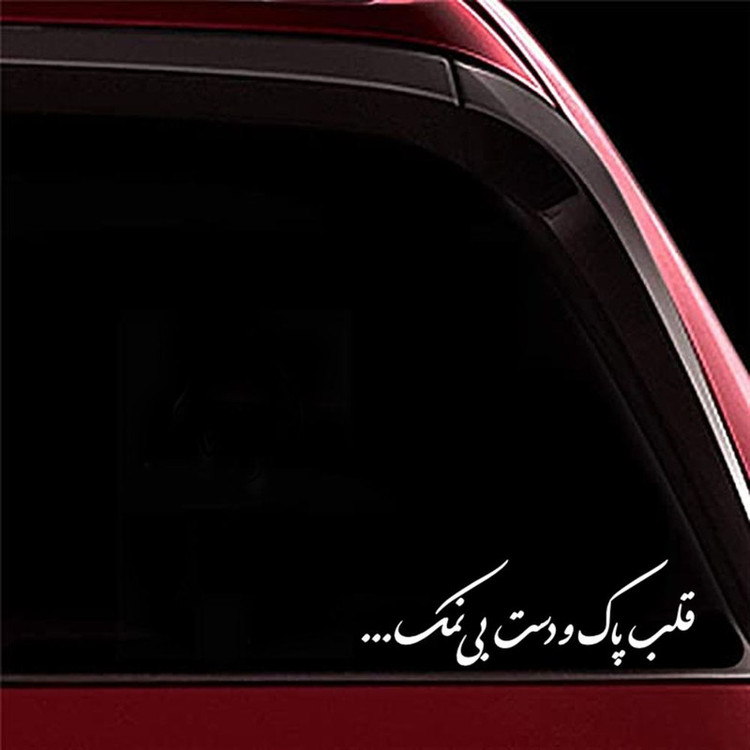 برچسب بدنه خودرو طرح قلب پاک و دست بی نمک کد MT-W520