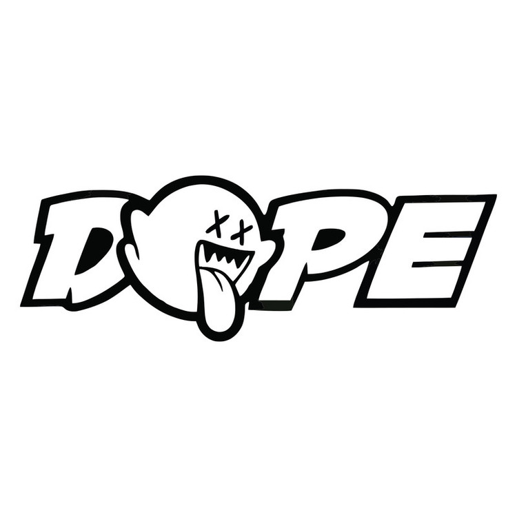 برچسب خودرو پویا مارکت طرح Dope کد 3708