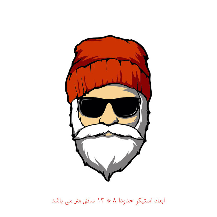استیکر خودرو پویا مارکت طرح خوشتیپ کد 1902
