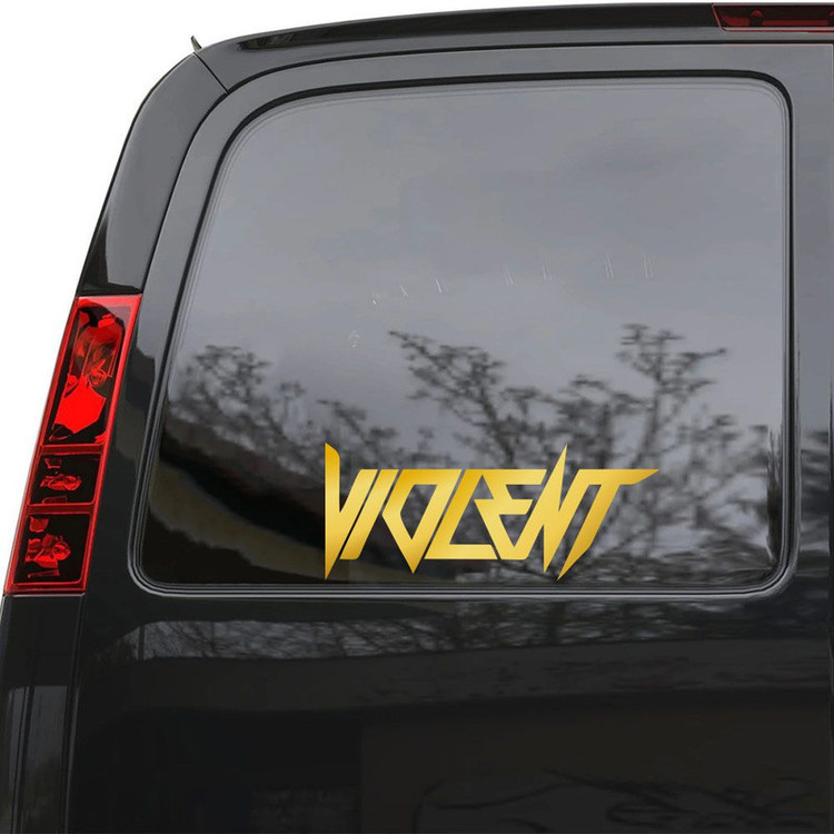 برچسب بدنه خودرو ماتریسیو طرح violent طلایی کد M-G60