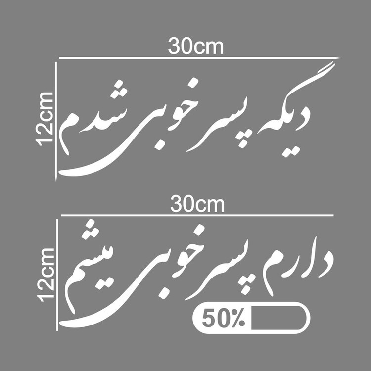 برچسب بدنه خودرو ماتریسیو طرح پسر خوب کد M204 مجموعه 2 عددی