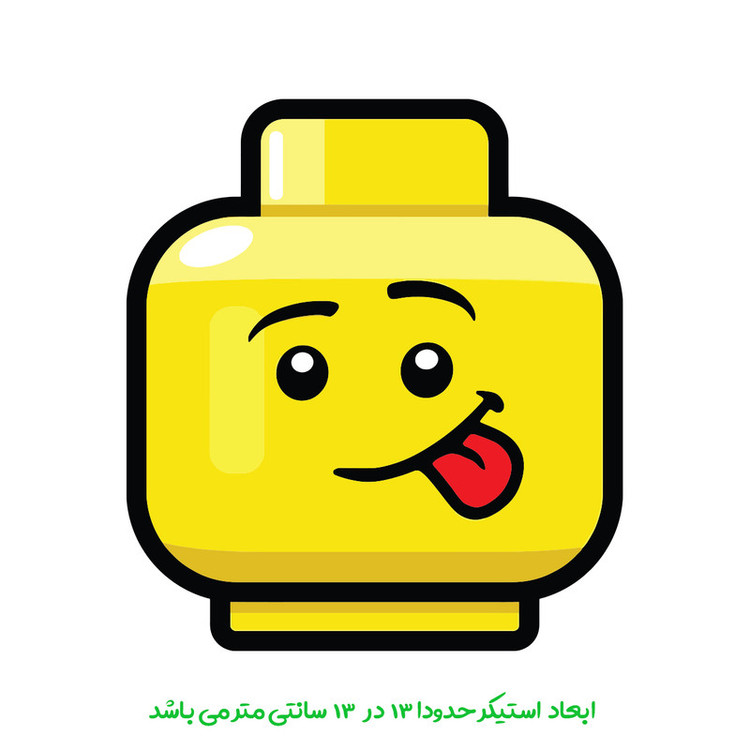 برچسب خودرو پویا مارکت طرح لگو کد 4131
