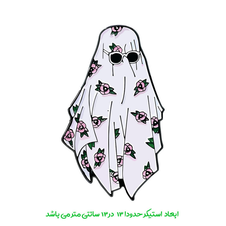 برچسب خودرو پویا مارکت طرح روح گل گلی کد 3783