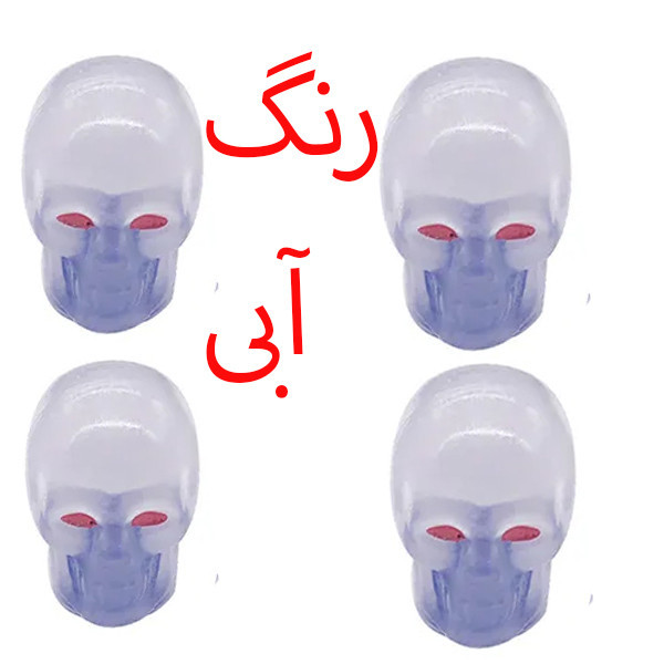 سر والف لاستیک مدل بدون باتری SKULL-CAR-BIKE بسته 4 عددی
