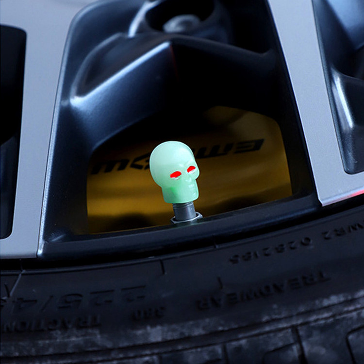 سر والف لاستیک مدل بدون باتری SKULL-CAR-BIKE بسته 4 عددی