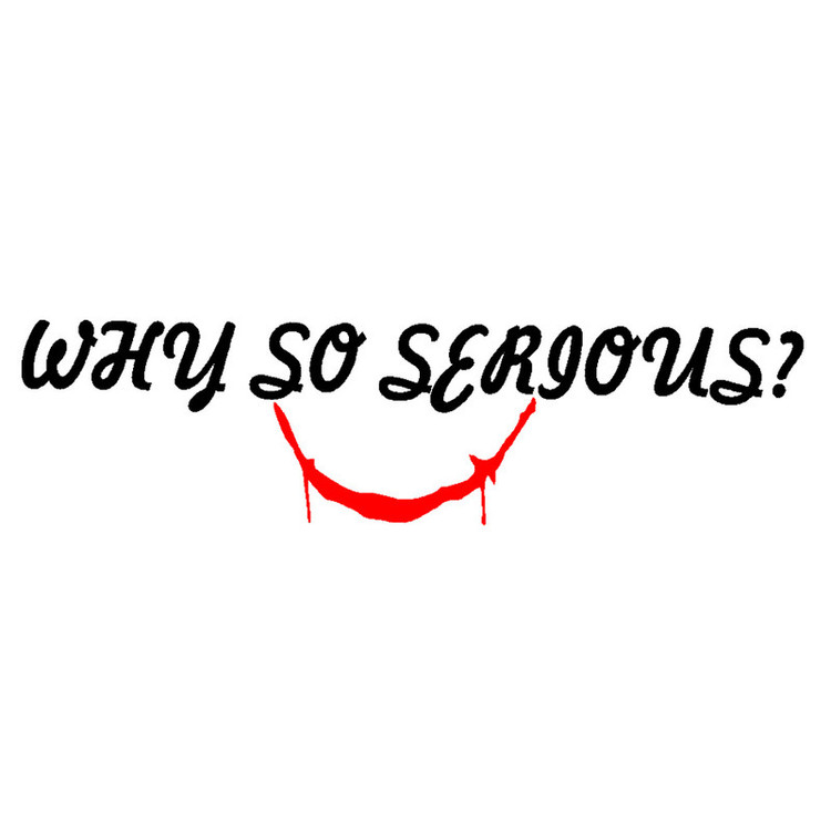 برچسب بدنه خودرو طرح WHY SO SERIOUS کد SW100