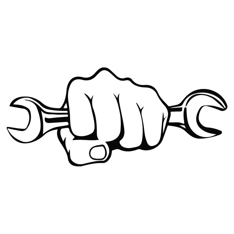 استیکر خودرو طرح آچار کد 638