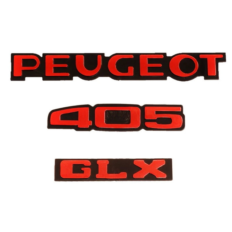 آرم صندوق عقب خودرو کالانیکس مدل PUG-405RED-1058 مناسب برای پژو 405 مجموعه 3 عددی