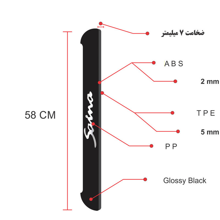 ضربه گیر خودرو مدل CB-IK مناسب برای سایپا ساینا
