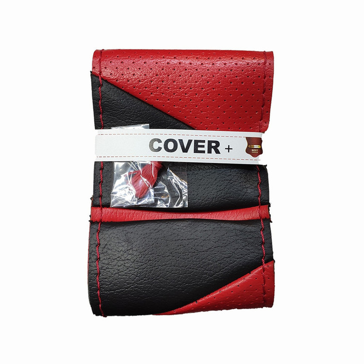 روکش فرمان کاور پلاس مدل QCLUXE-RED به همراه سردنده و گردگیر و روکش ترمز دستی و کاور سویچ مناسب برای کوئیک