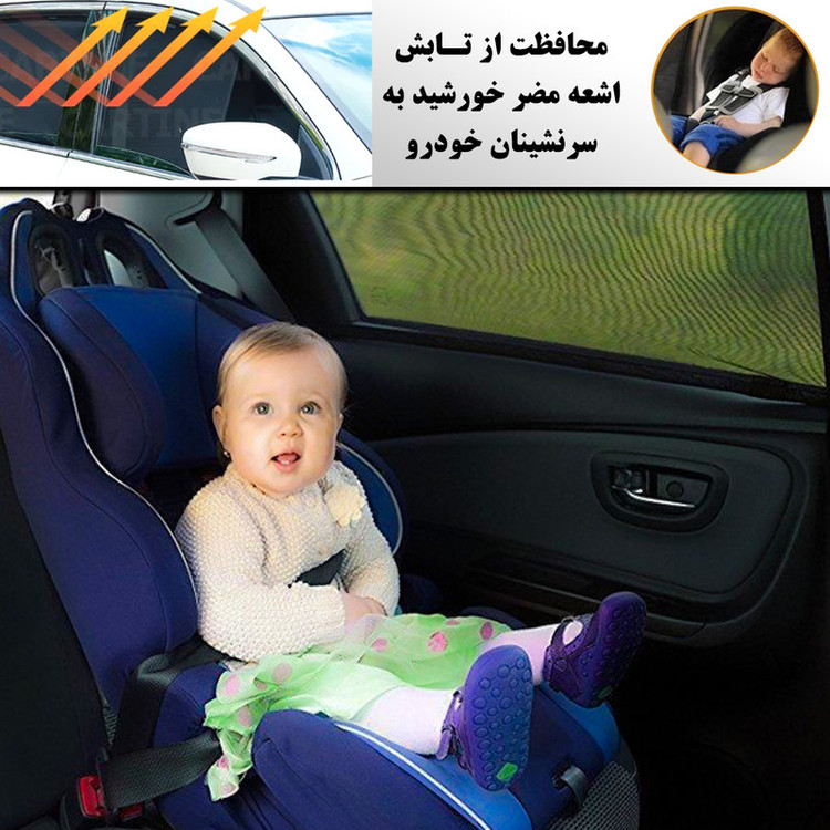 آفتاب گیر خودرو مدل UV RESISTANT مناسب برای تیبا مجموعه 5 عددی