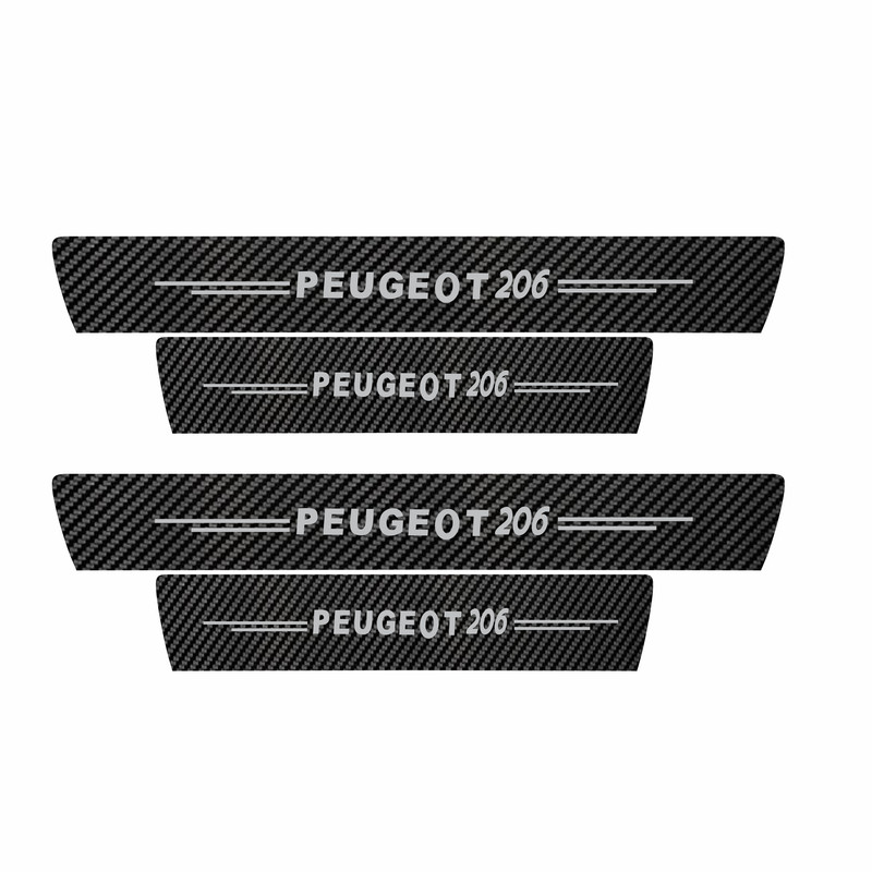 برچسب پارکابی خودرو سولگی مدل کربن کد J67 مناسب برای پژو 206 بسته 4 عددی