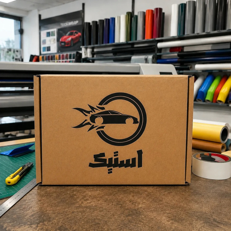 برچسب پارکابی خودرو استیک طرح چرم کد M358 مناسب برای MG5 مجموعه 4 عددی