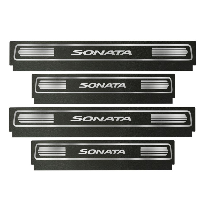 برچسب پارکابی خودرو مهدیار طرح چرم کد SP150  مناسب برای سوناتا بسته 4 عددی