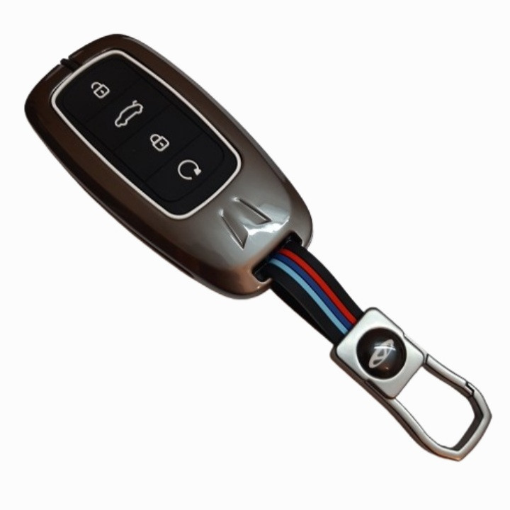 کاور سوییچ خودرو دیاموند شاپینگ مدل DS-Tiggo-8PRO-logo-metal مناسب برای چری تیگو 8 پرو