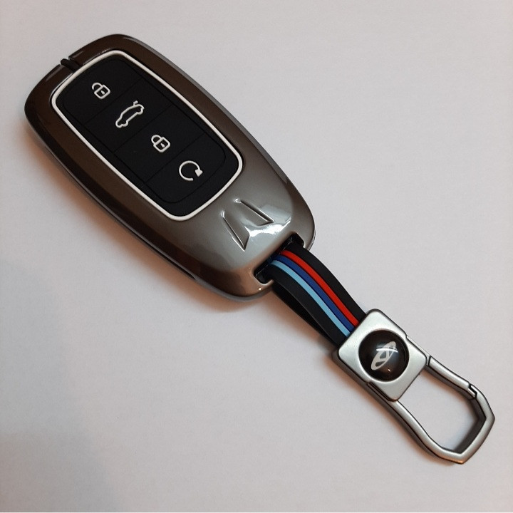 کاور سوییچ خودرو دیاموند شاپینگ مدل DS-Tiggo-8PRO-logo-metal مناسب برای چری تیگو 8 پرو