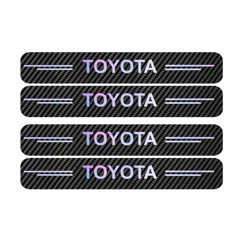 برچسب پارکابی خودرو سولگی مدل کربن هفت رنگ کد J123 مناسب برای کمری toyota بسته 4 عددی