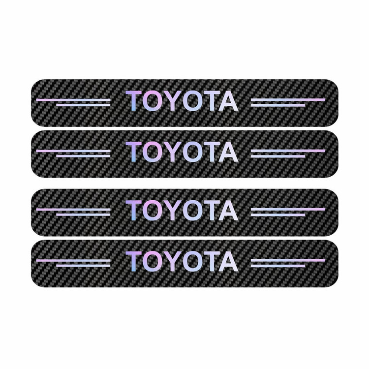 برچسب پارکابی خودرو سولگی مدل کربن هفت رنگ کد J123 مناسب برای کمری toyota بسته 4 عددی
