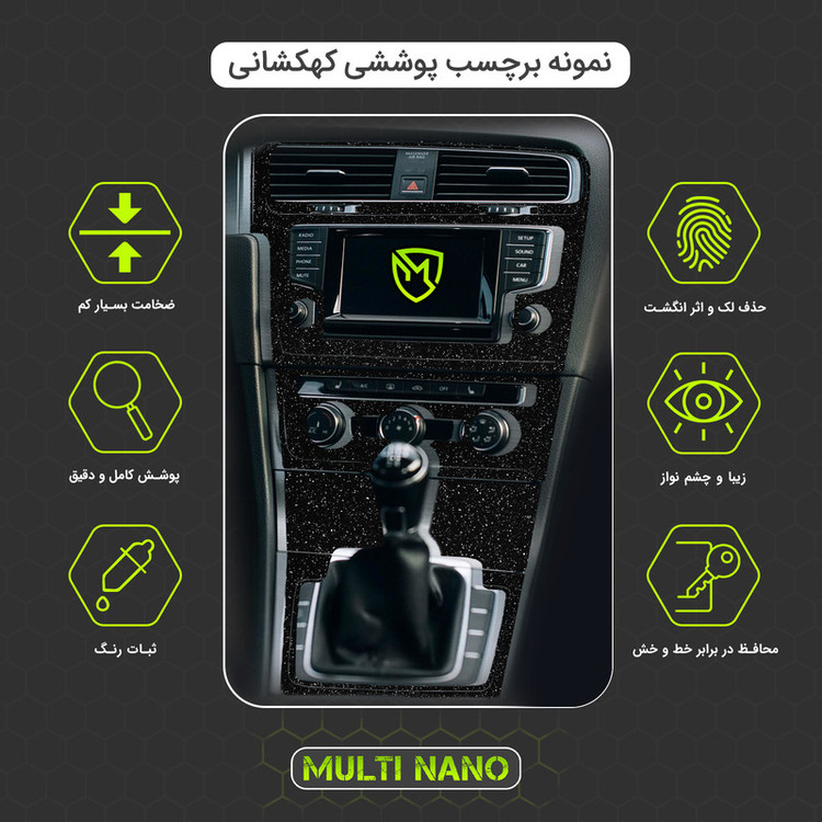 برچسب محافظ کنسول خودرو مولتی نانو مدل X-F1G مناسب برای لاماری Eama