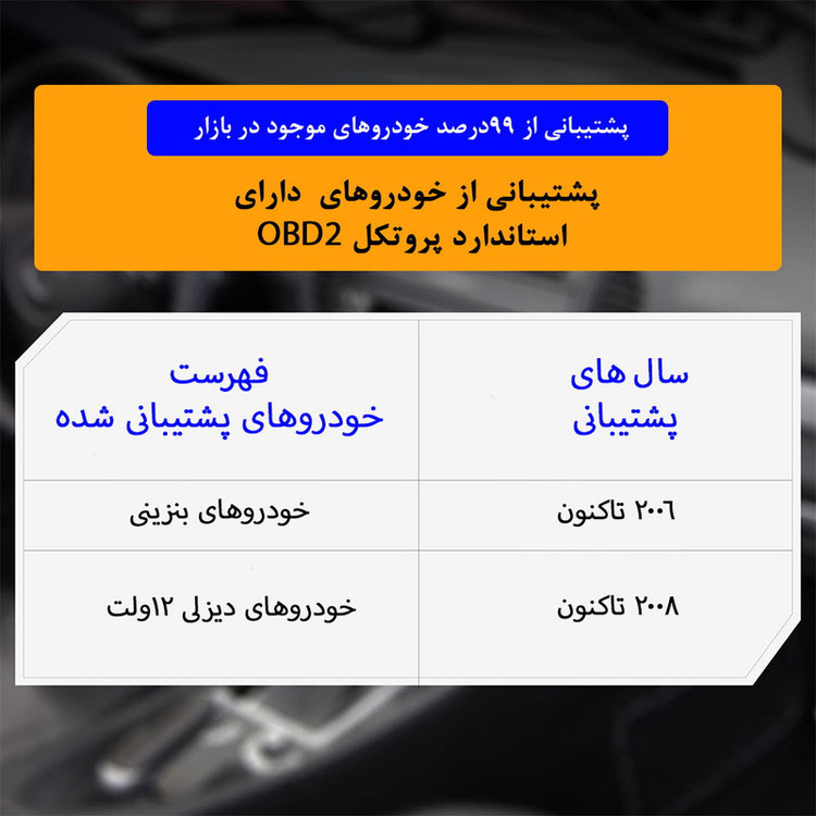 دیاگ بلوتوثی و عیب یاب خودرو فنیرسی مدل FD10