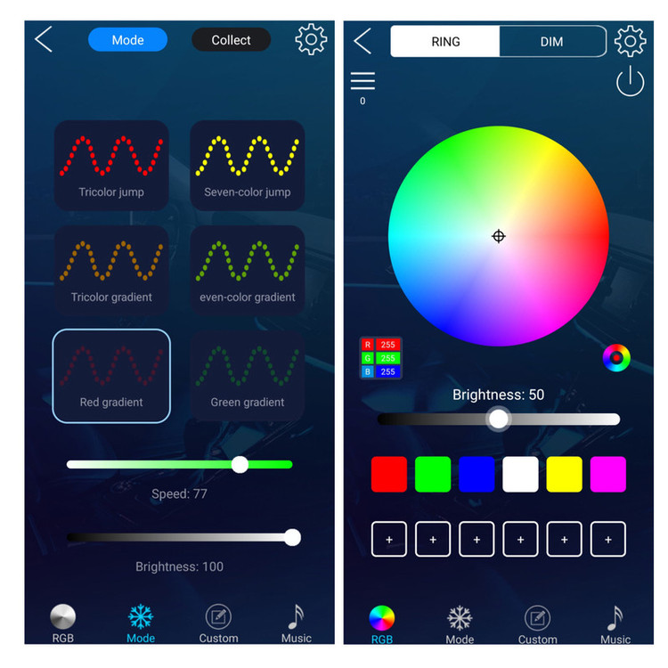 چراغ الوایر خودرو کلاو مدل RGB Light