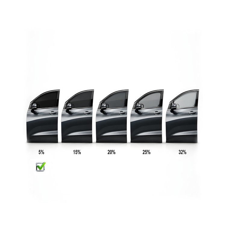 برچسب دودی شیشه خودرو کلاو مدل ضد خش 5 درصد آنتی یووی دو لایه کد claw-iiim-05 رول 4 متری