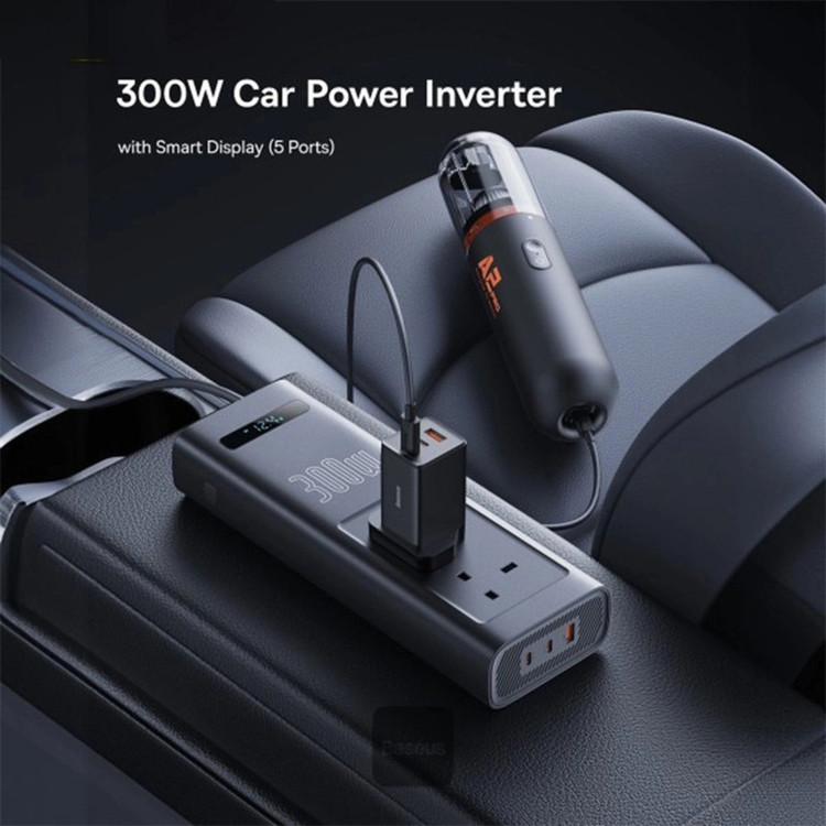 مبدل برق خودرو باسئوس مدل IGBT Power Inverter 300W BS-CI30-02