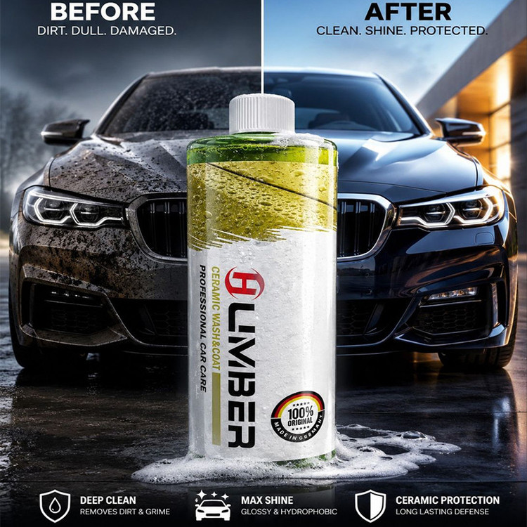 شامپو کارواش خودرو همبر مدل سرامیک آبگریز کننده کد CERAMIC WAX100 حجم 1000 میلی لیتر