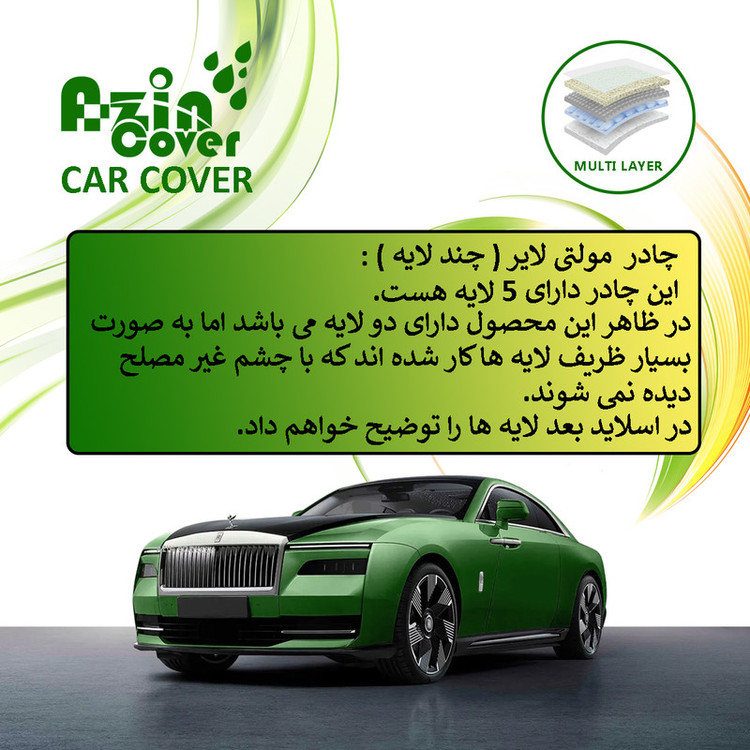 چادر خودرو آذین کاور مدل MULTILAYER مناسب برای فیدلیتی