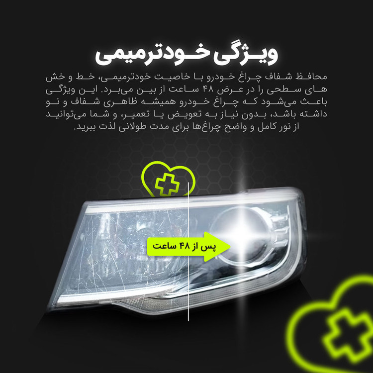 برچسب محافظ چراغ جلو خودرو شفاف مولتی نانو مدل X-H1T مناسب برای هایما S5 Pro مجموعه 6 عددی
