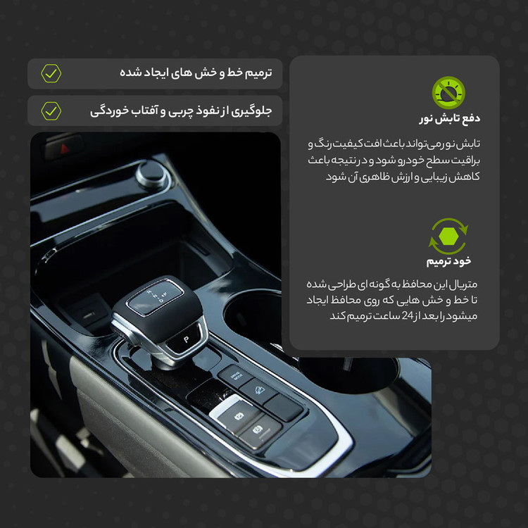 برچسب محافظ مانیتور و کنسول خودرو مولتی نانو مدل X-F1T مناسب برای بهمن دیگنیتی پرستیژ مجموعه 13 عددی