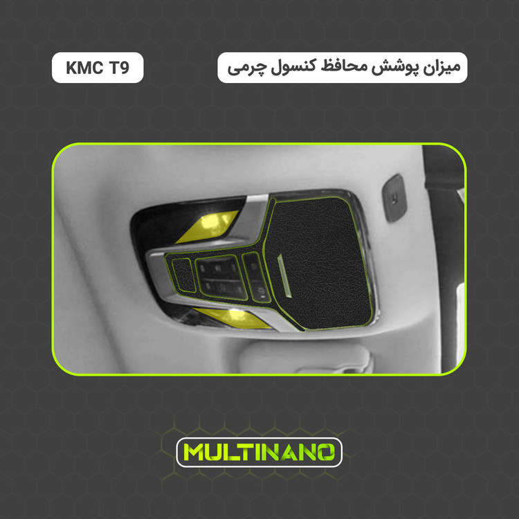 برچسب محافظ کنسول خودرو مولتی نانو طرح چرم مدل X-F1L مناسب برای کی ام سی T9 مجموعه 51 عددی