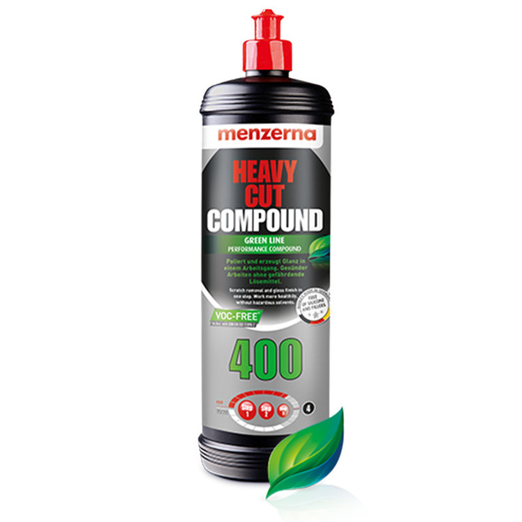 مایع پولیش بدنه خودرو منزرنا مدل HeavyCutCompound400 GREEN LINE حجم 1000 میلی لیتر